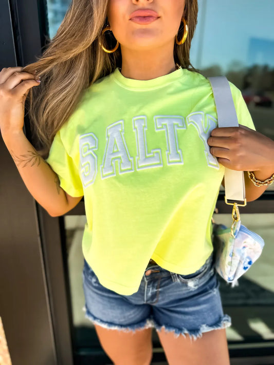Salty Puff Boxy Crop Tee