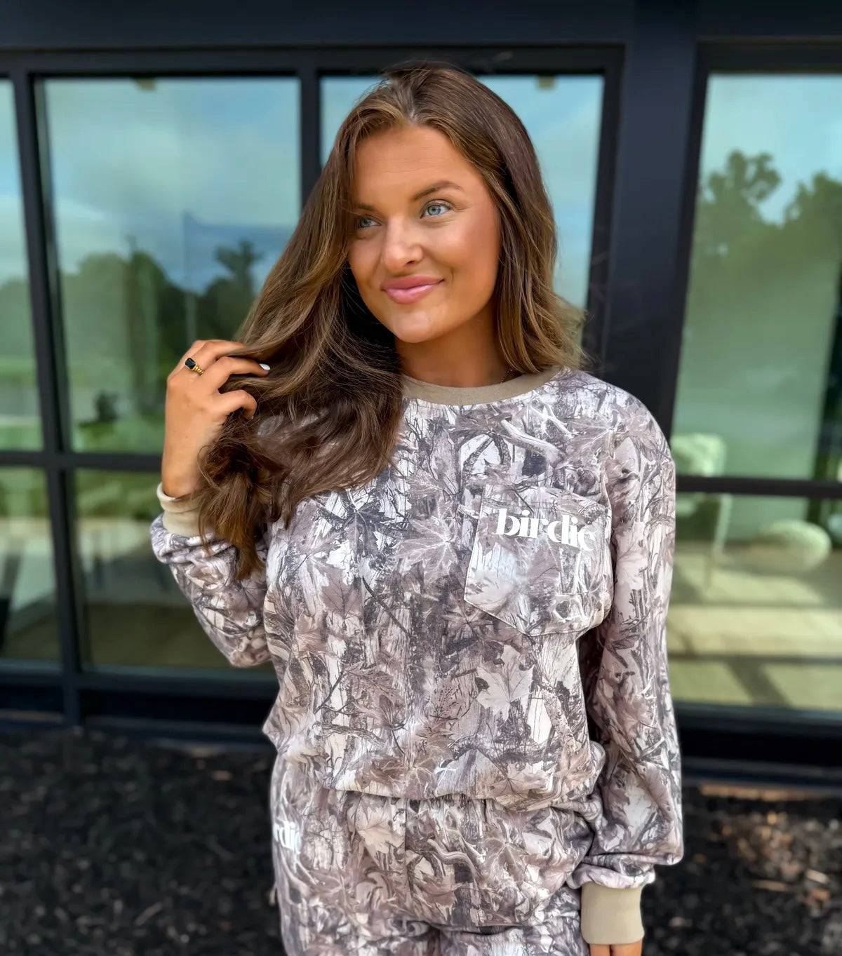 PREORDER Two Piece Long Sleeve/Shorts Camo Set