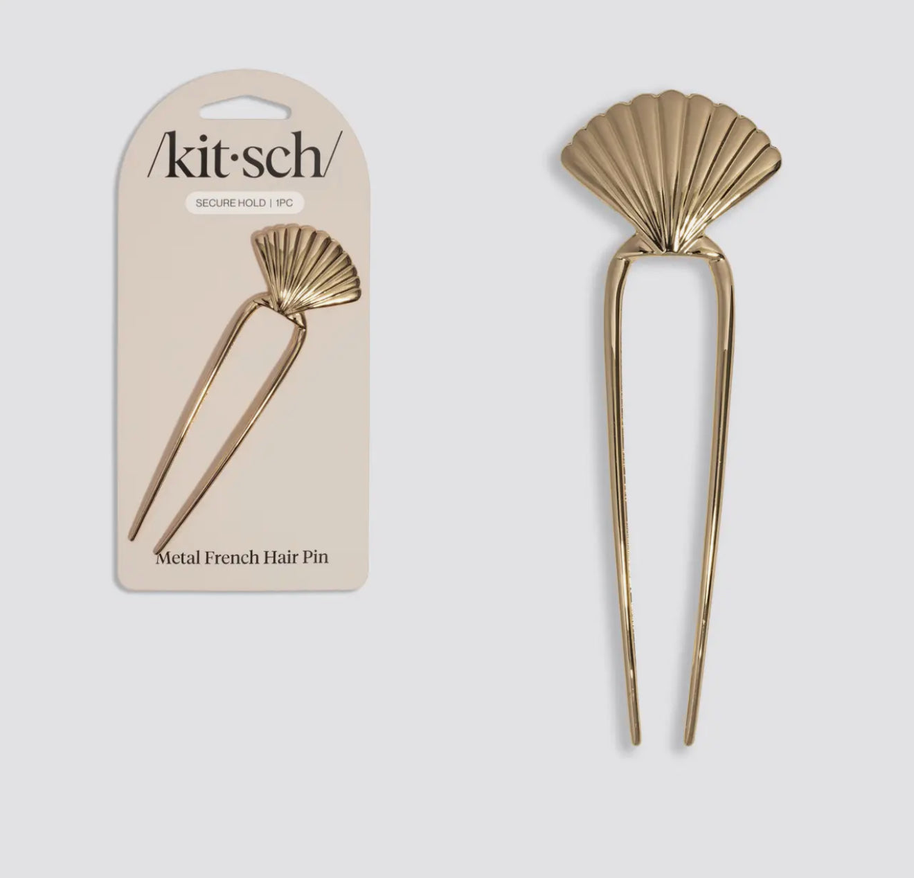 Clamshell Metal French Hairpin