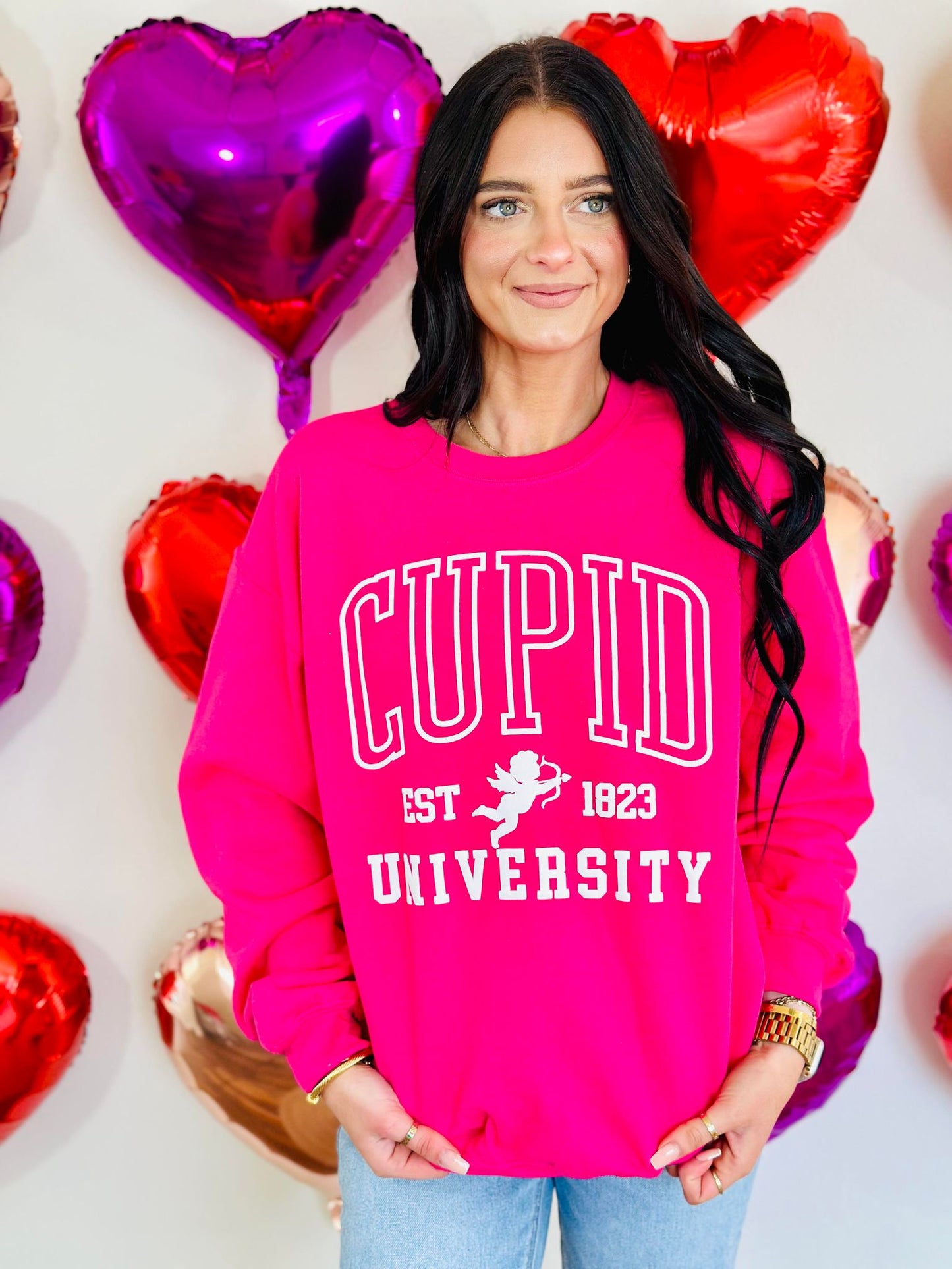Cupid University Varsity Puff Sweatshirt