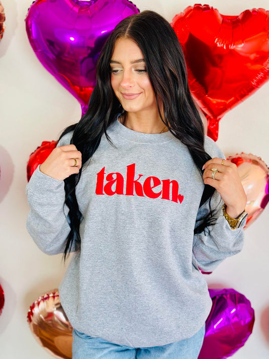 Taken Love Heart Puff Sweatshirt