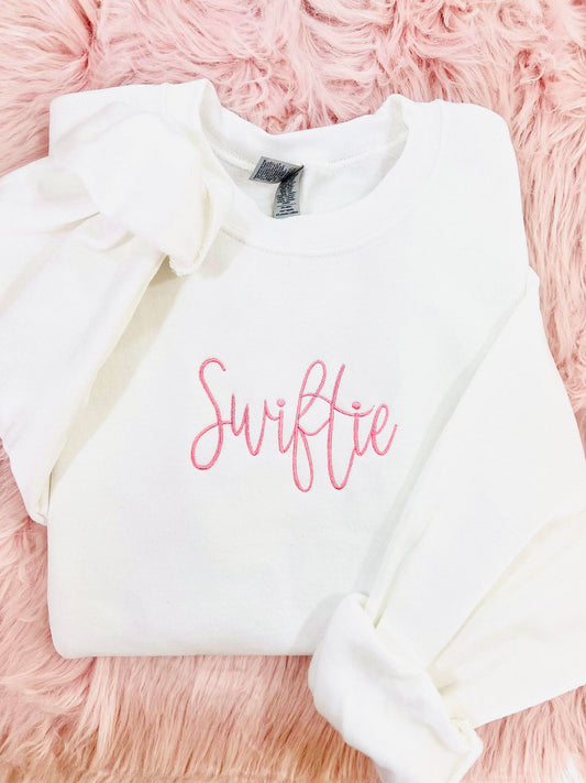 Swifty Cursive Embroidered Sweatshirt