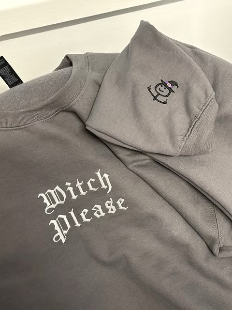 Witch Please Embroidered Crewneck
