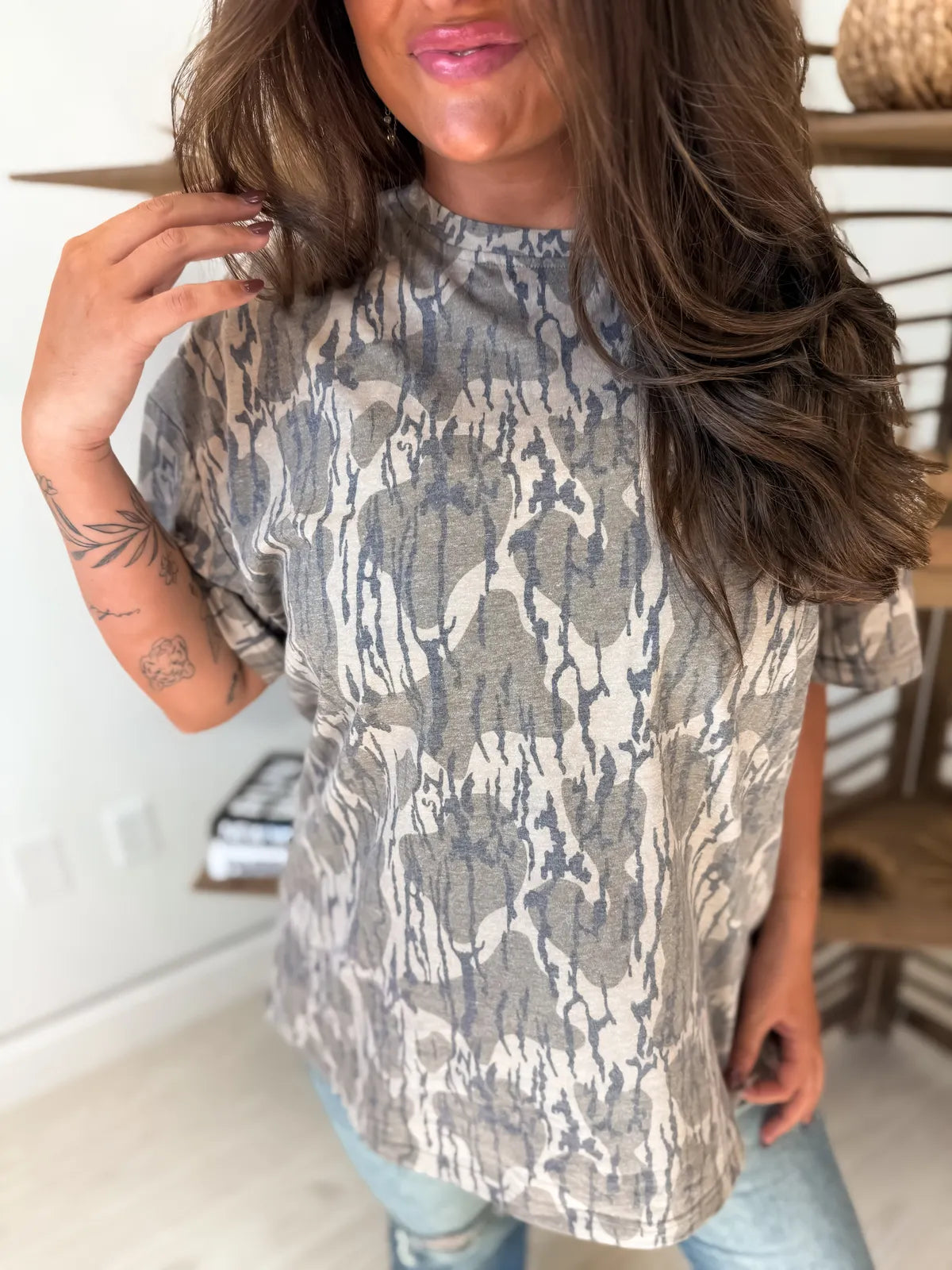 PREORDER Oversized Bottomland Camo Tee
