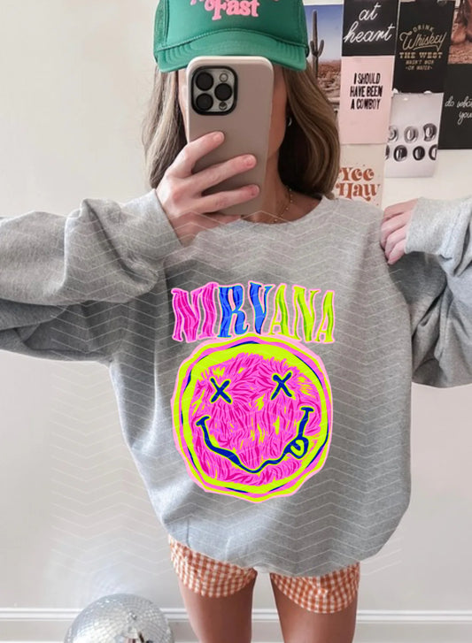 Band Neon Smiley Sweatshirt