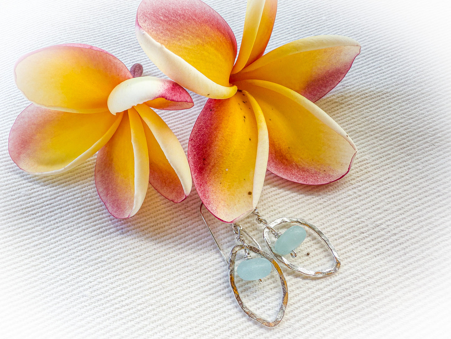 Ocean Mini Hoops Seaglass Earrings