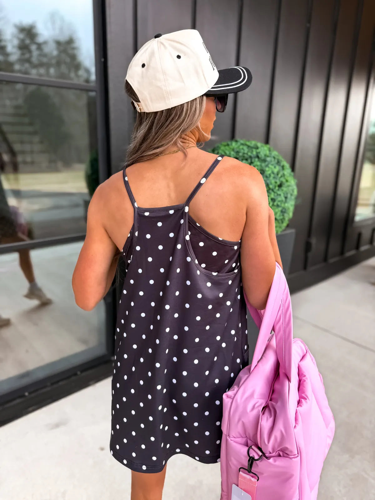 PREORDER Black & White Polka Dots Tank Dress