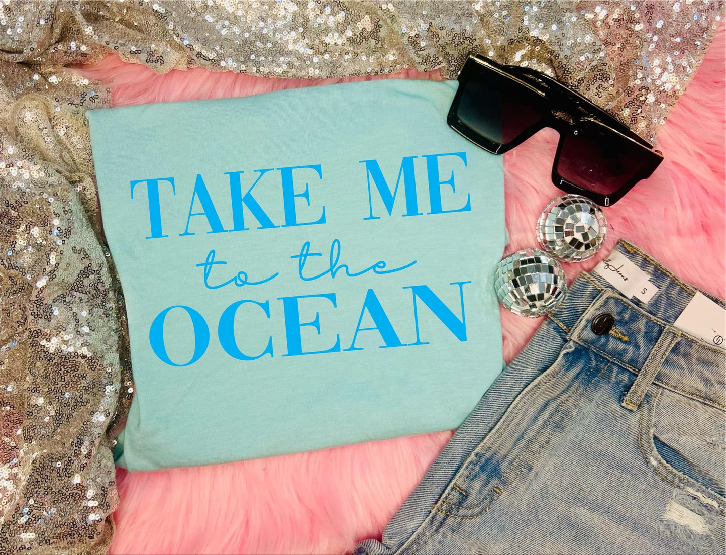 Take Me to the Ocean Heather Purist Tee