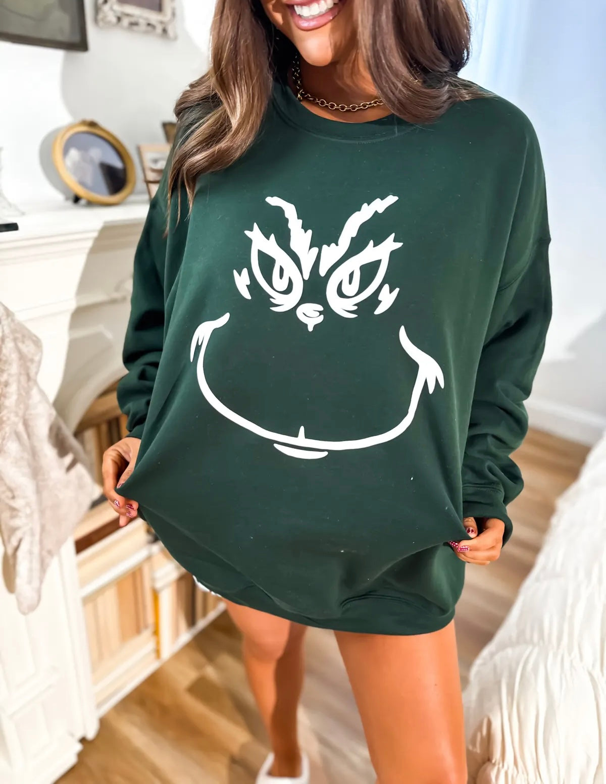 Grinch Face Sweatshirt