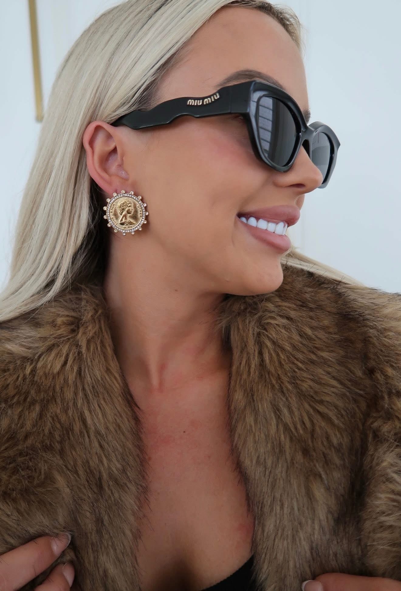 Love Each Other Coin Earrings