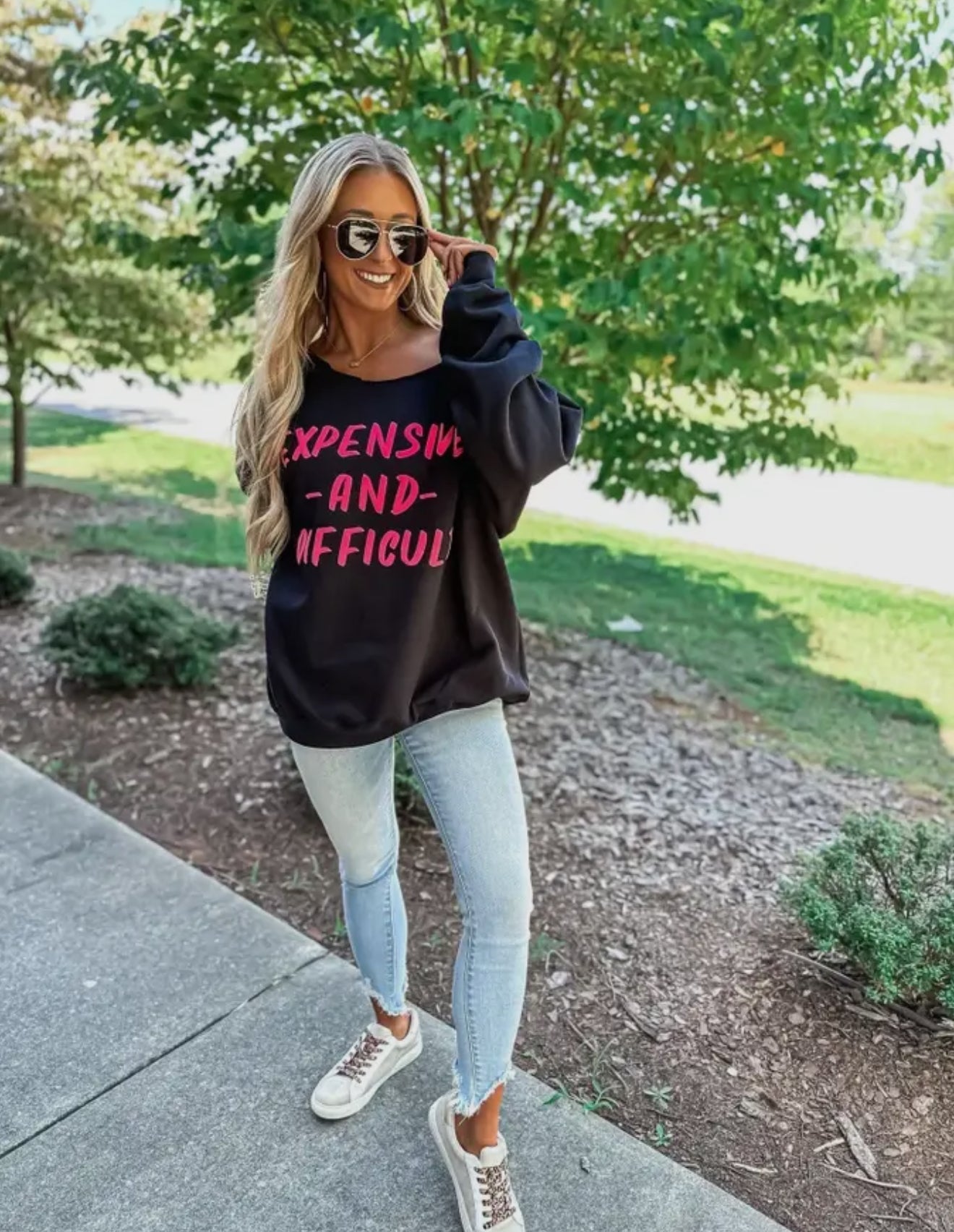 Expensive & Difficult Off Shoulder Sweatshirt