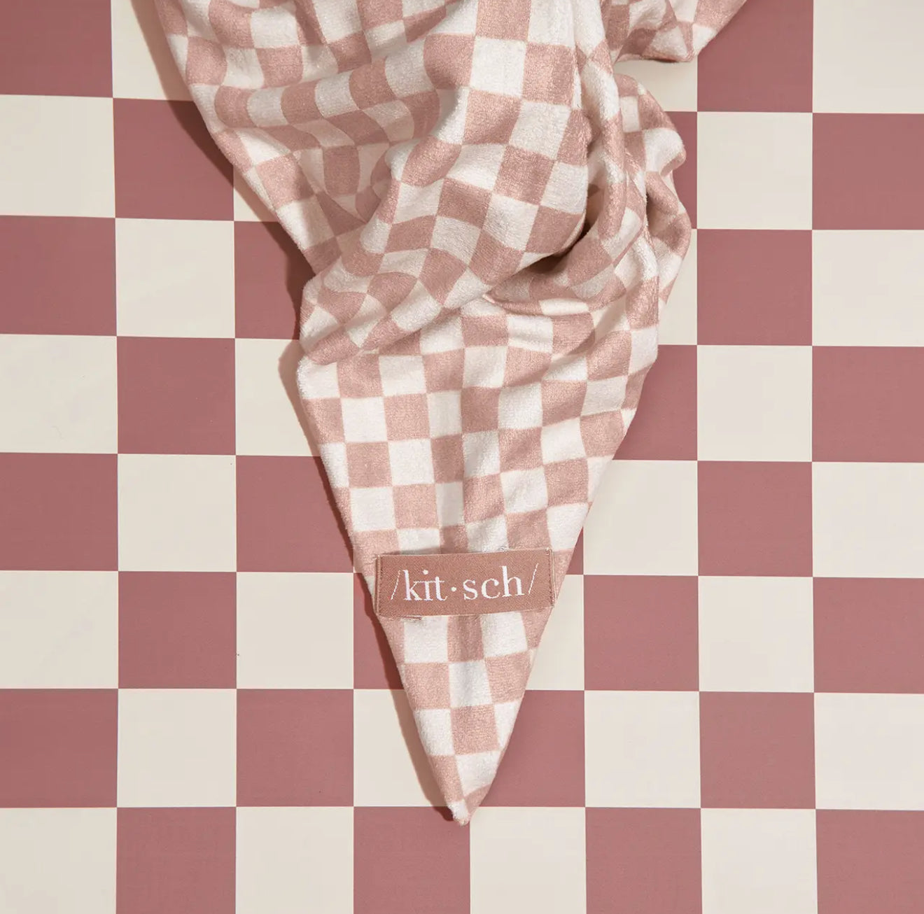 Neutral Checkered Quick Dry Hair Towels