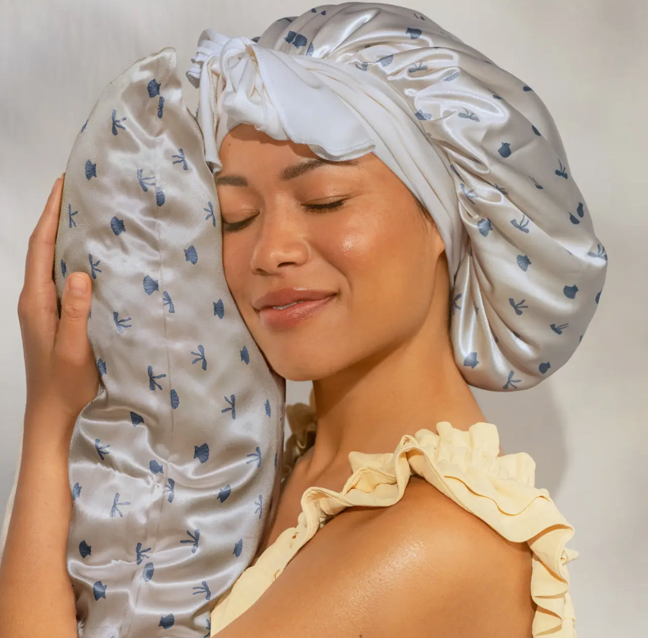 Coastal Bows Satin Hair Bonnet