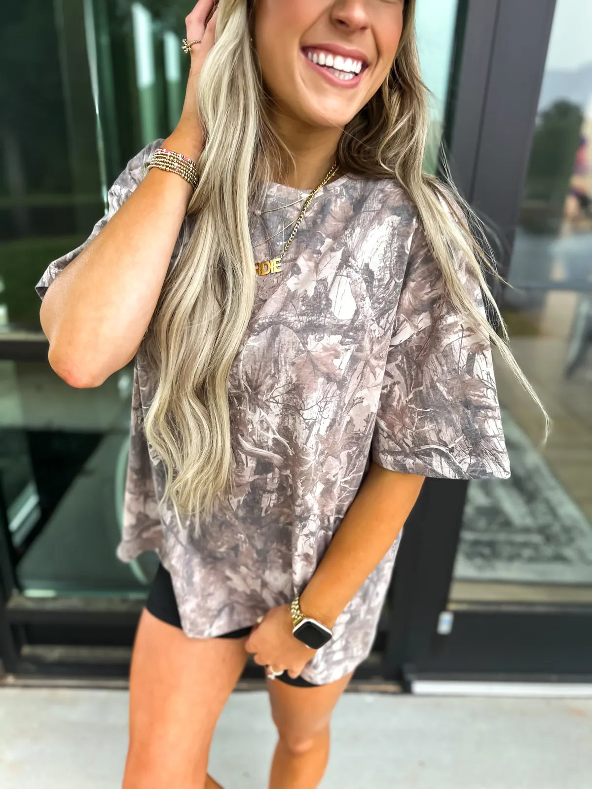Dark Camo Oversized Tee