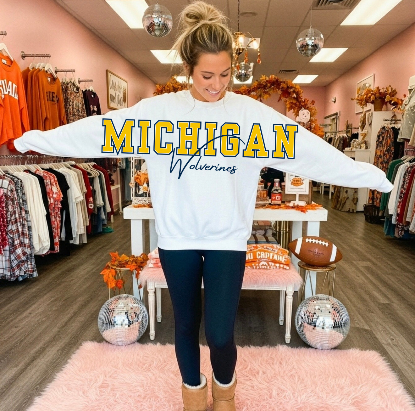 Oversized Varsity Sports Crewnecks