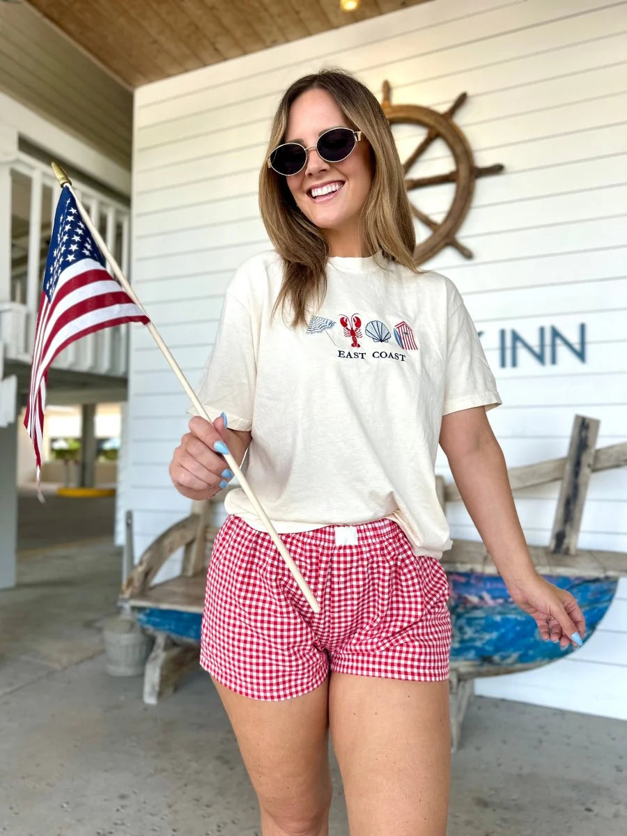 Coastal East Coast Embroidered Tee