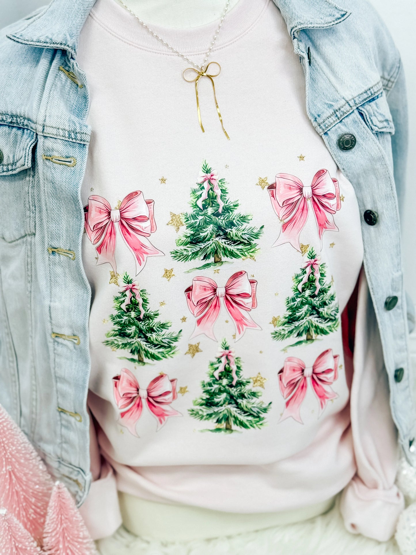 Christmas Coquette Bow Tree Sweatshirt