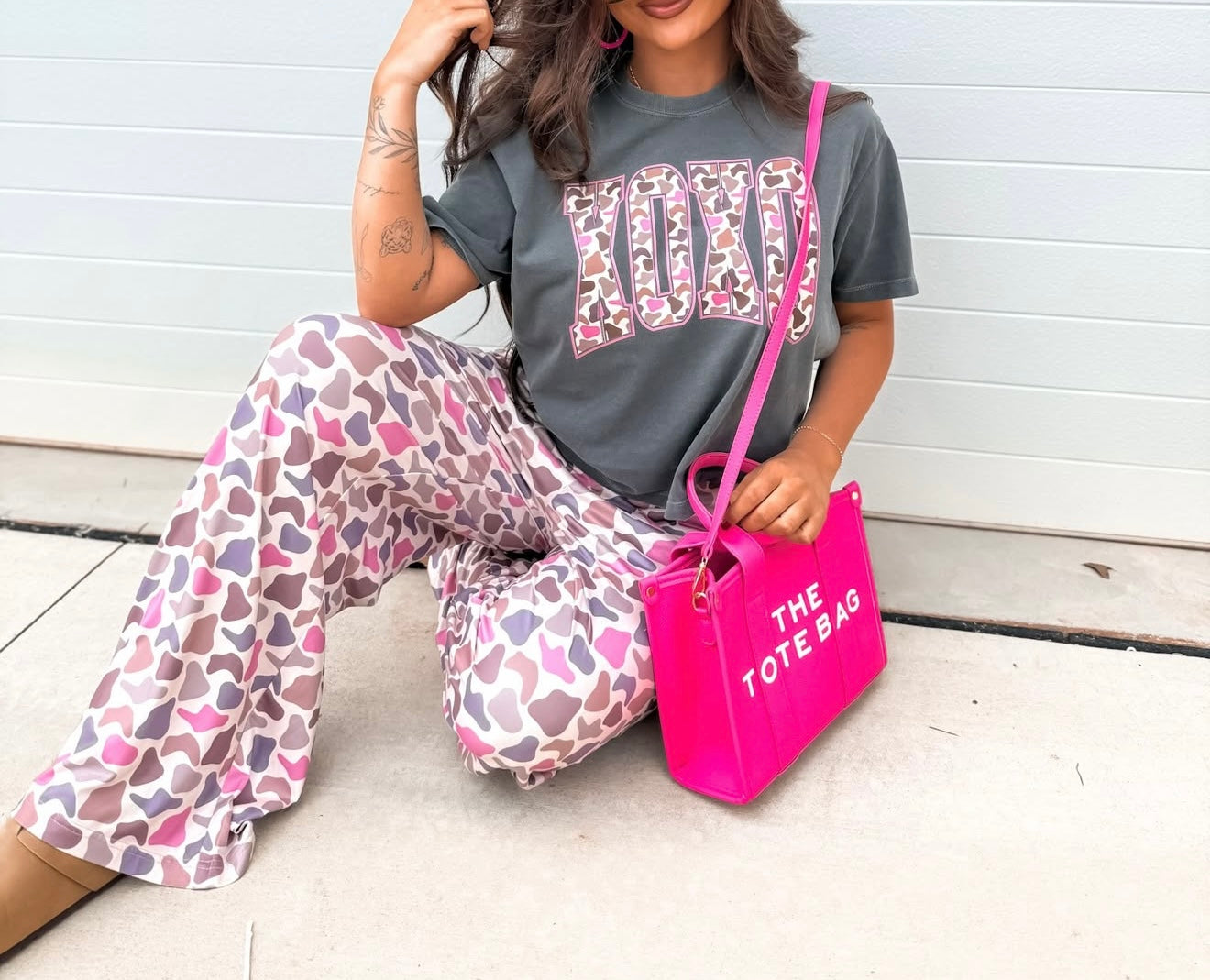 XOXO Pink Camo Tee
