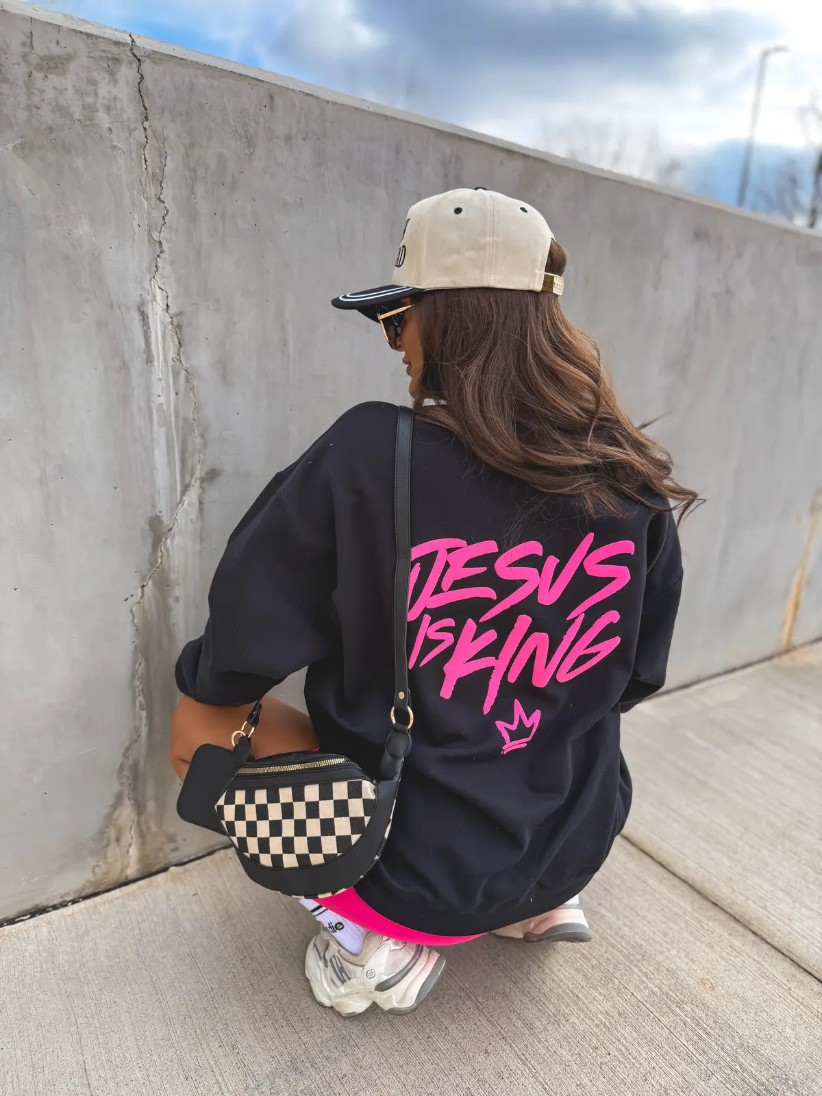 Jesus is King Neon Puff Sweatshirt