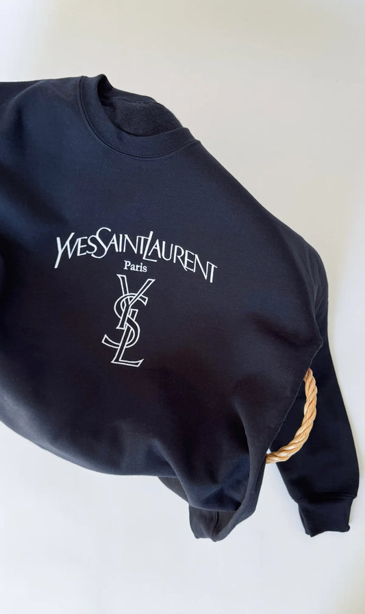 Preppy Paris Embroidered Sweatshirt