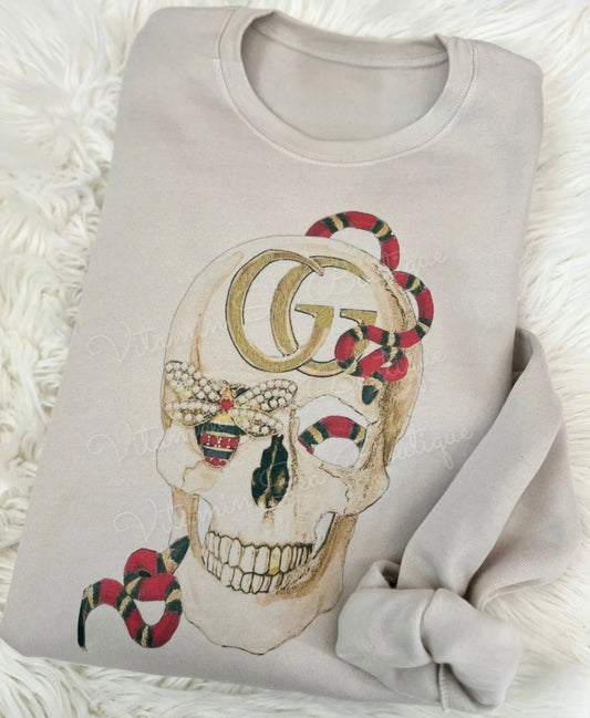 Preppy Skulls & Snakes Sweatshirt