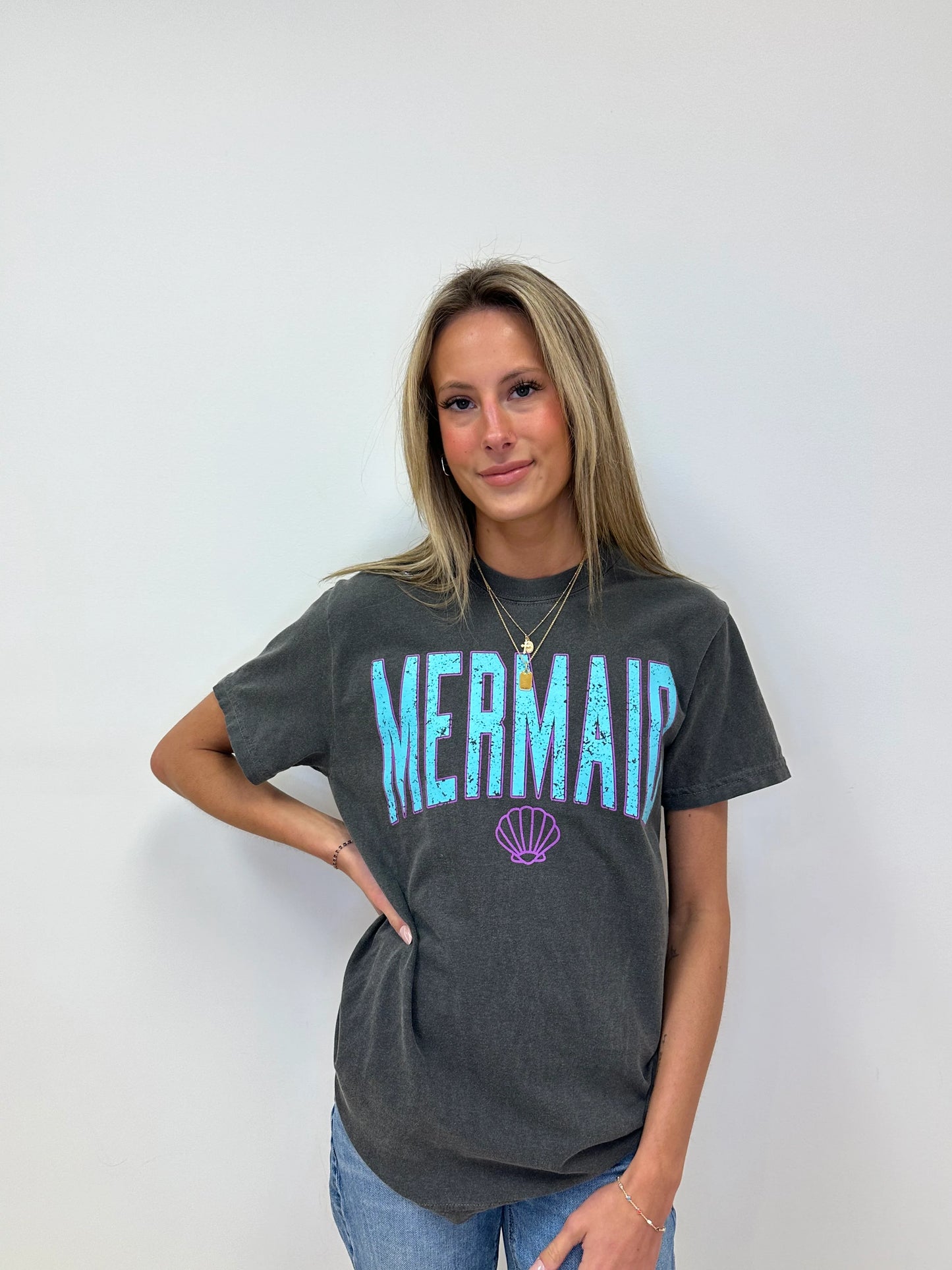 Mermaid Tee Charcoal