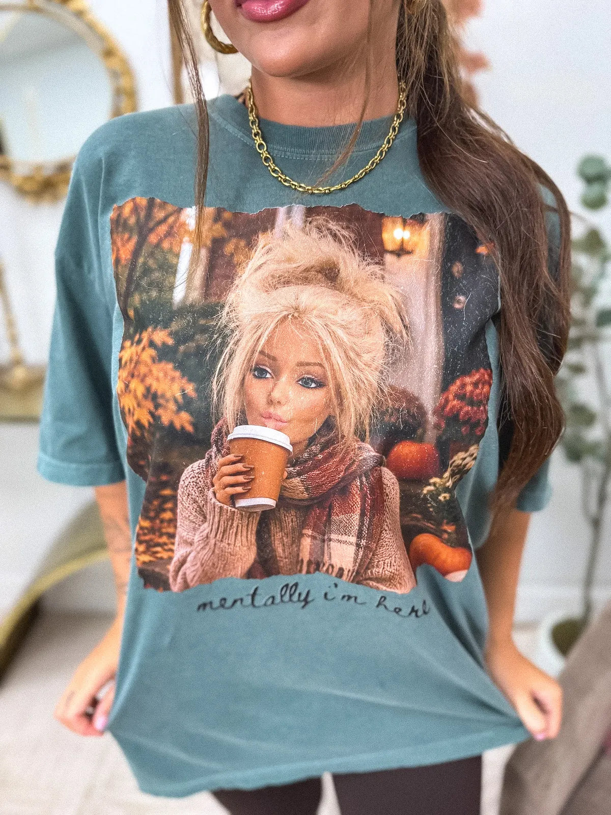 Mentally I’m Here Fall Tee