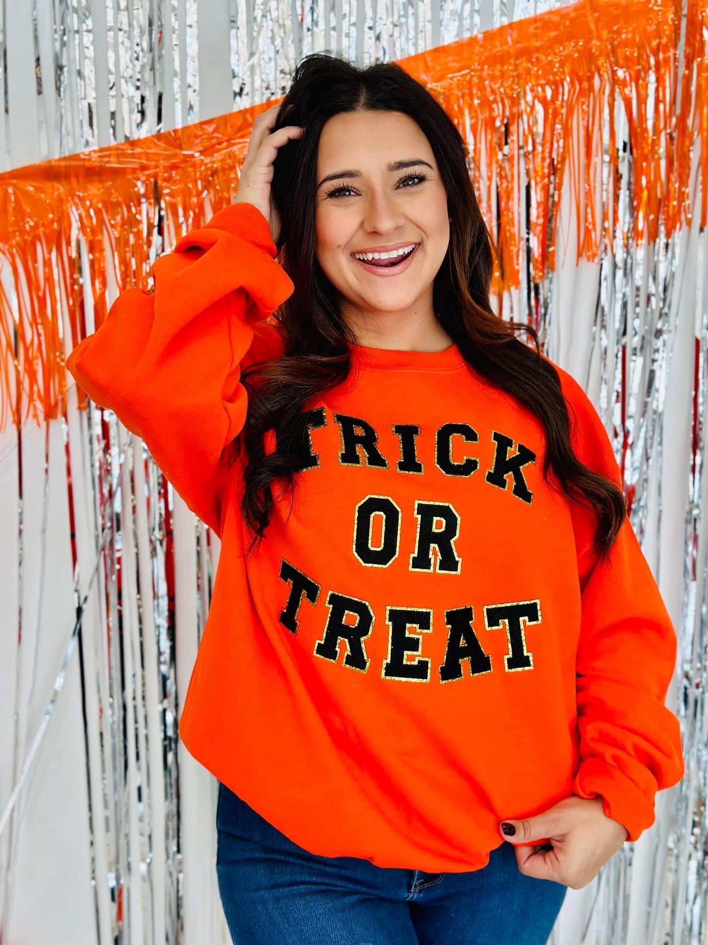 Trick or Treat Patch Sweatshirt