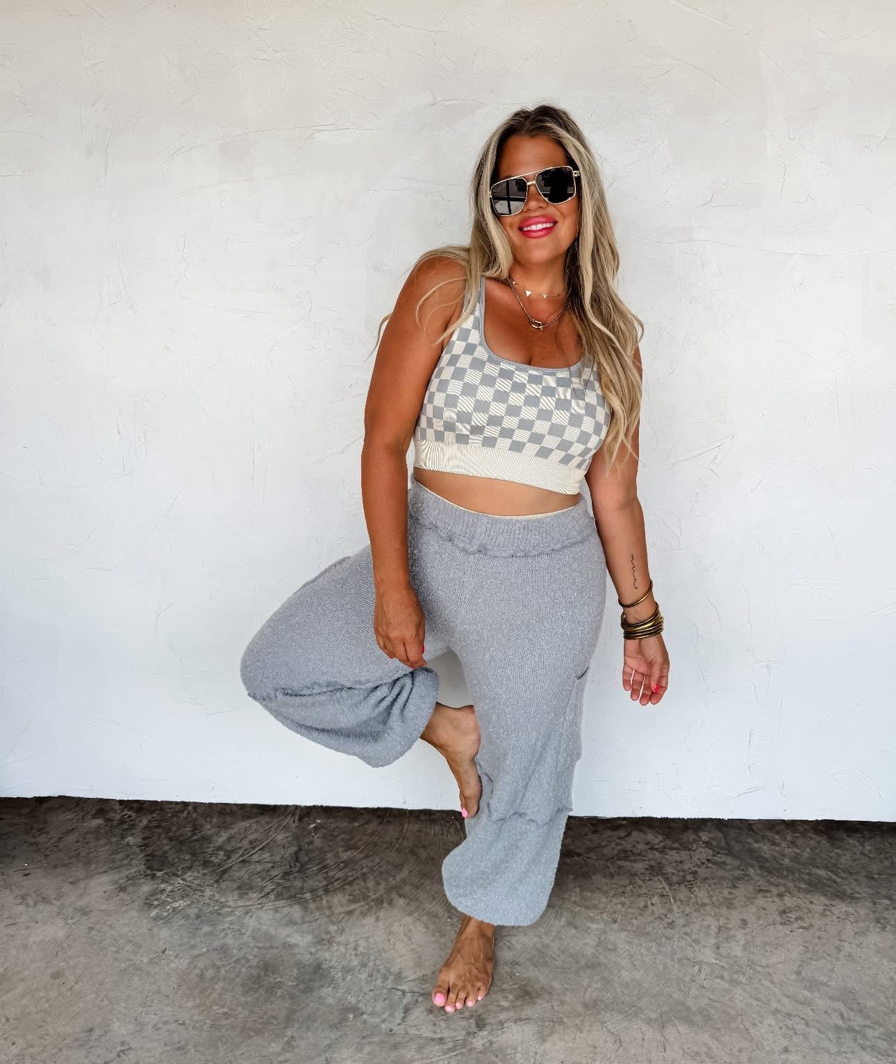 Preorder: Charcoal Checkered Sets