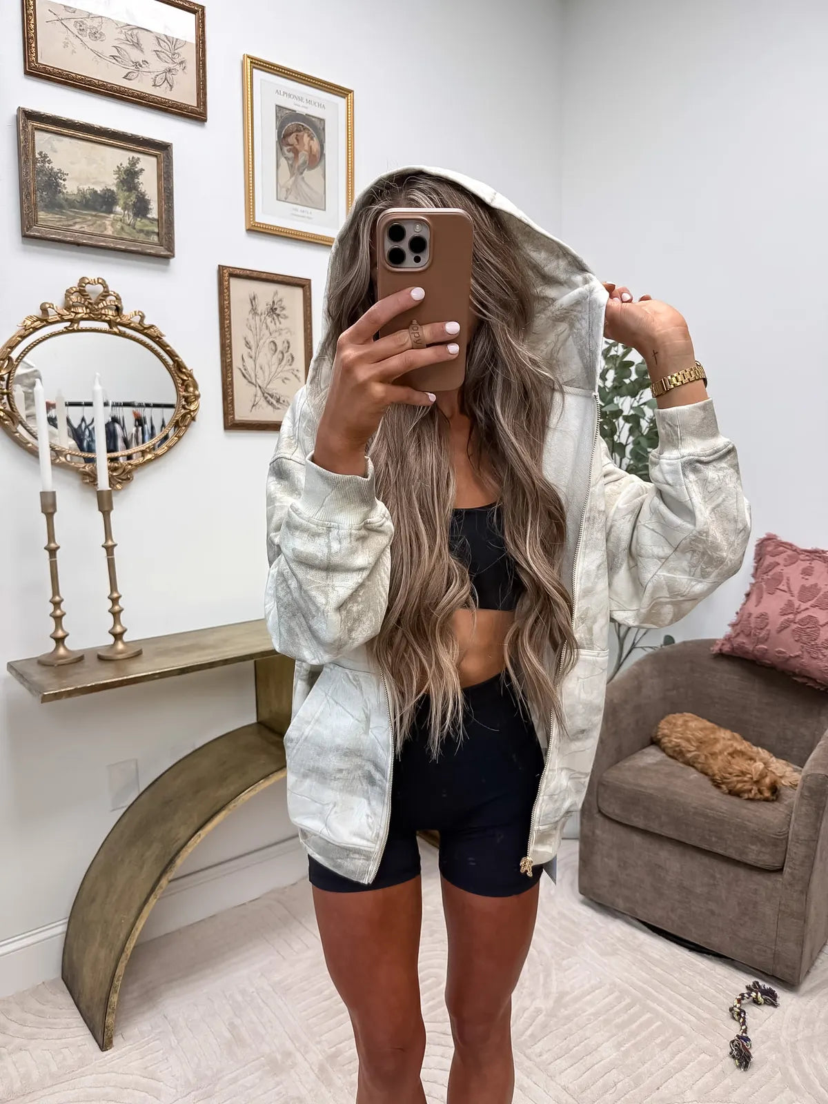 Preorder Pearl Camo Zip Up Jacket