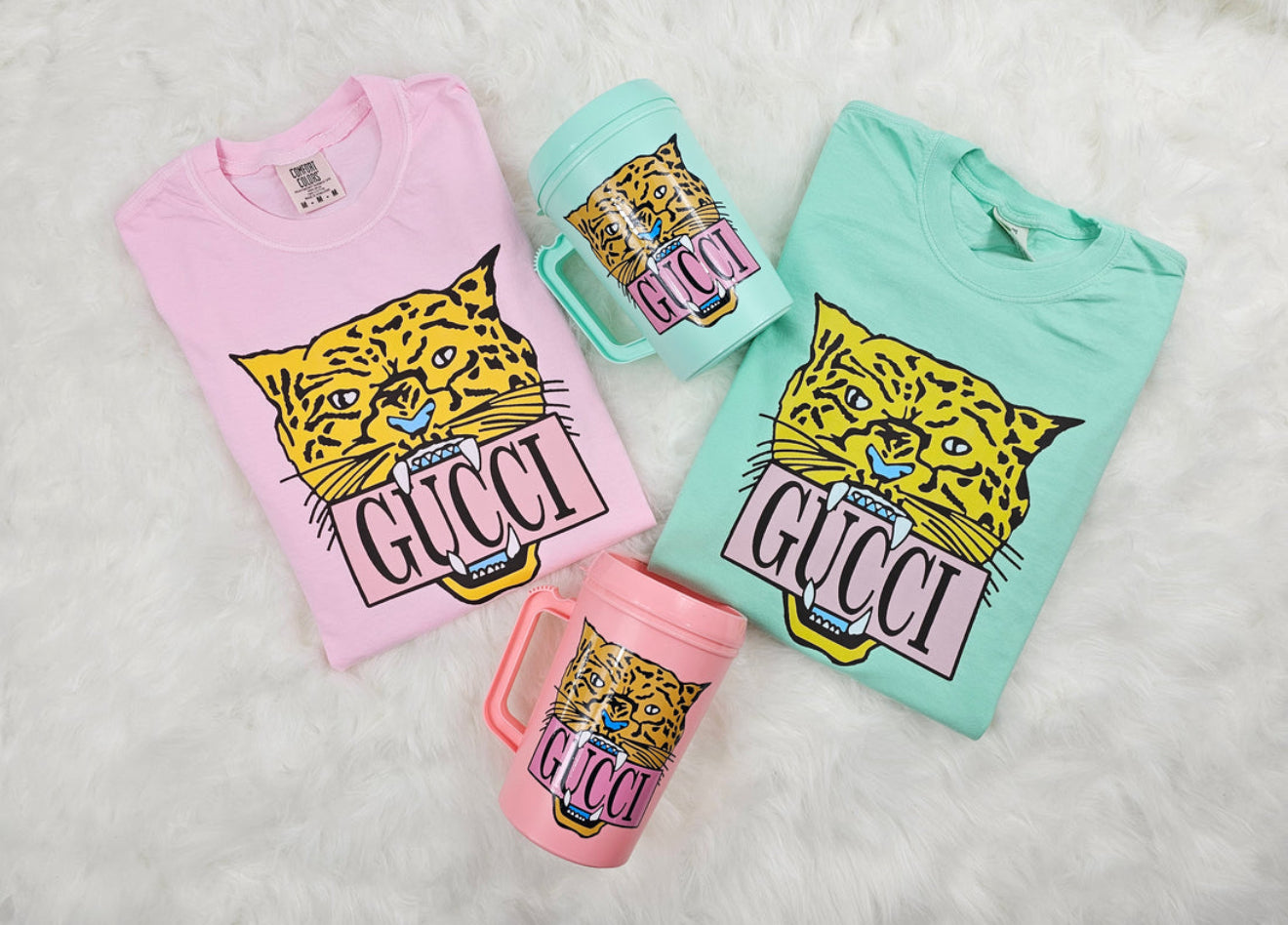 Preppy Pastel Tiger Tees