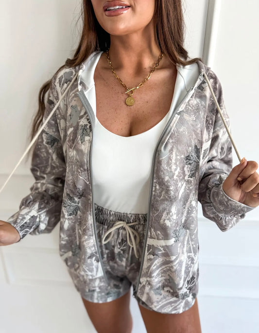 Iced Camo Cloud Oversized Zip Up