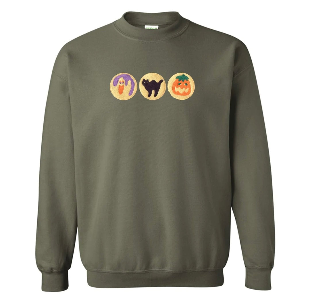 'Halloween Cookies' Embroidered Sweatshirt