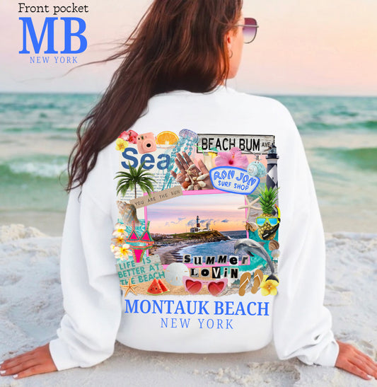 Montauk Beach Collage Tee/Sweatshirt