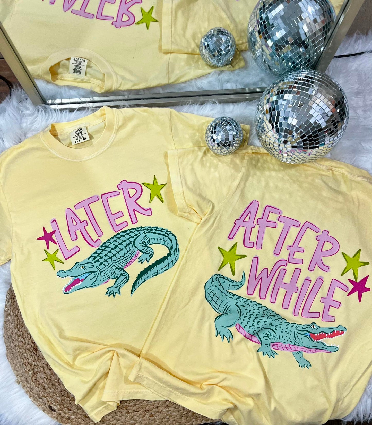 Later Alligator, After While Crocodile Front and Back DTF graphic
