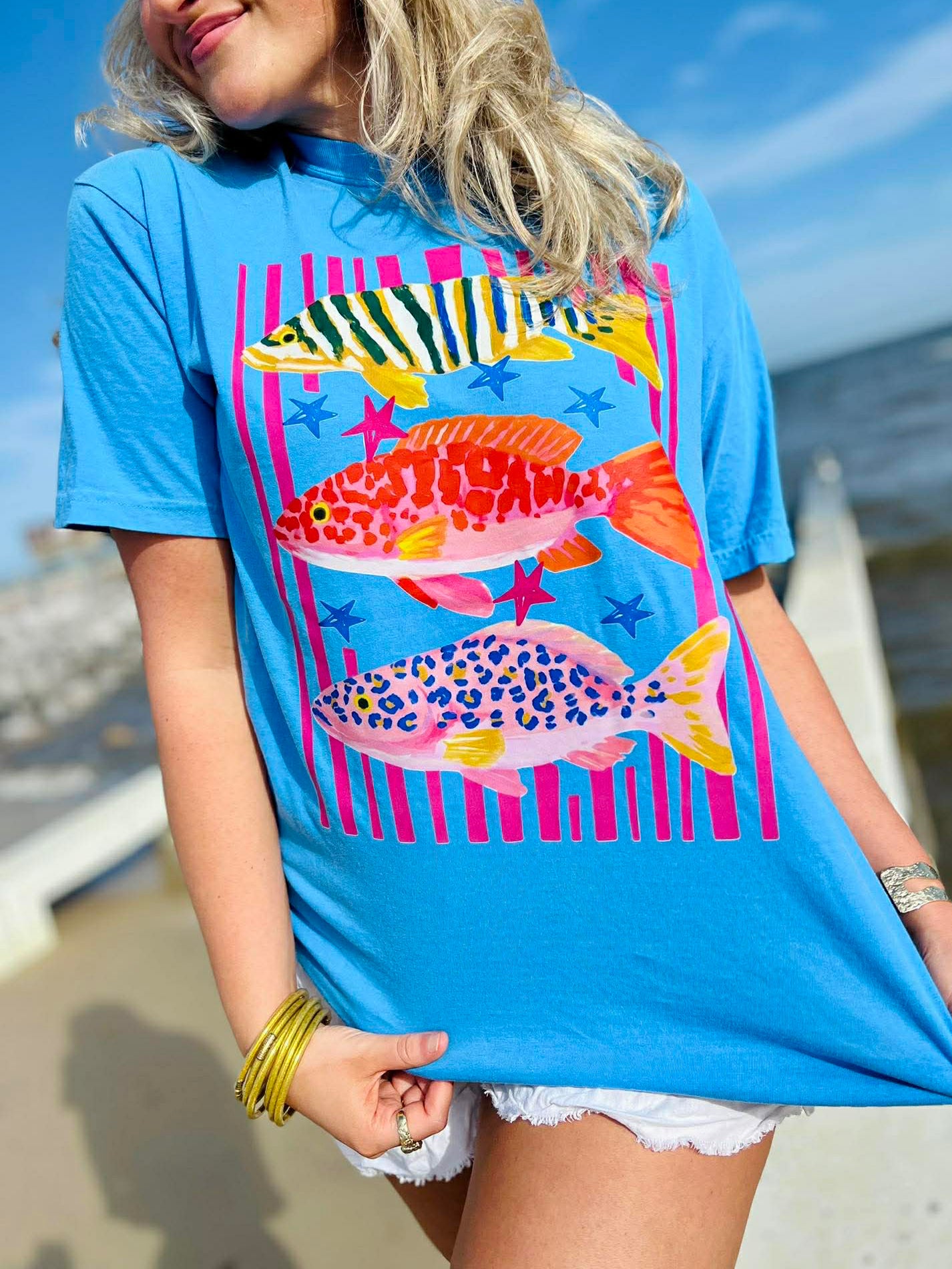 Neon Trio Fish Tee