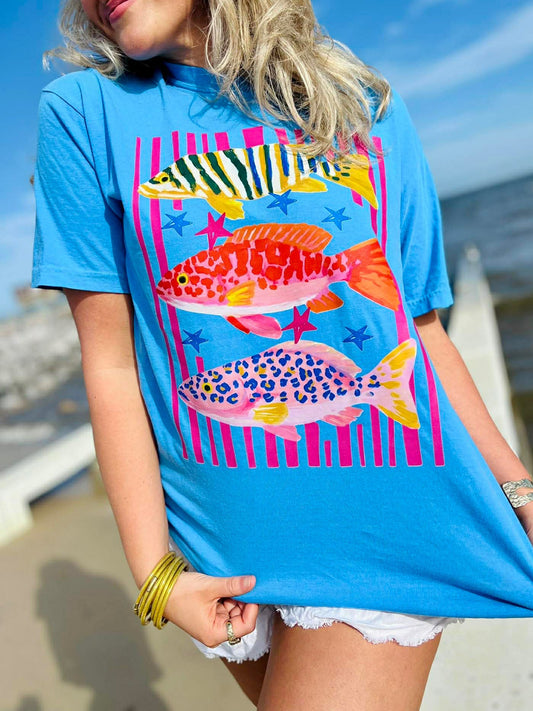 Neon Trio Fish Tee
