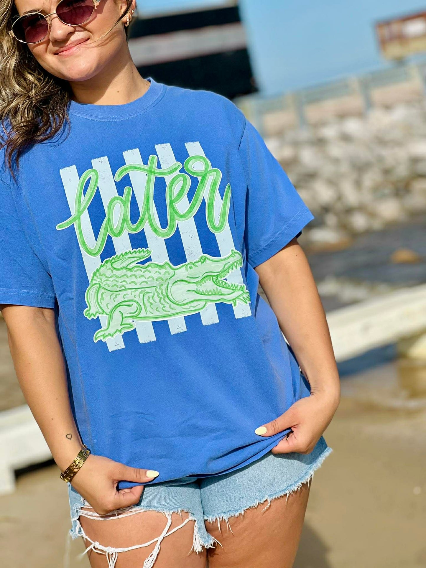 Striped Later Gator, After While Crocodile Tee