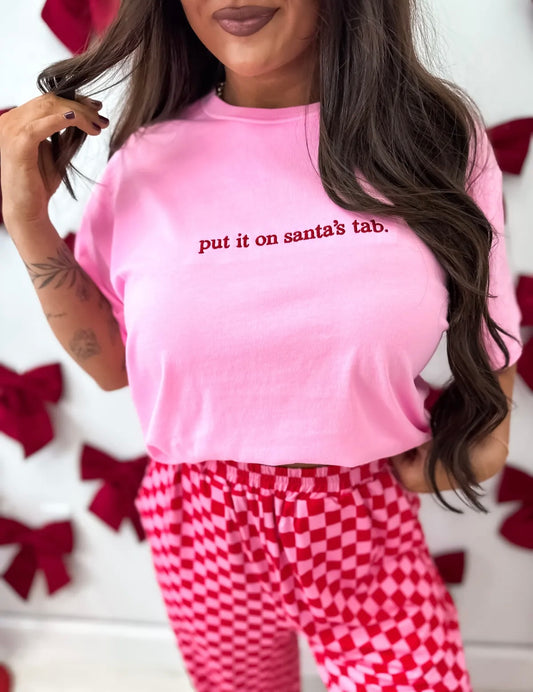 Put It On Santa’s Tab Embroidered Tee