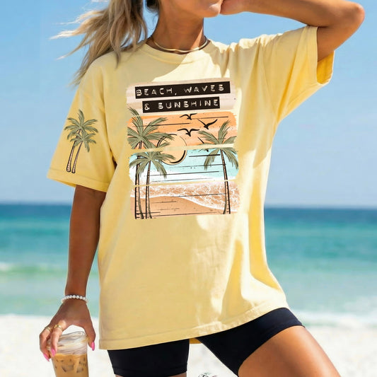 Beach, Waves & Sunshine Tee