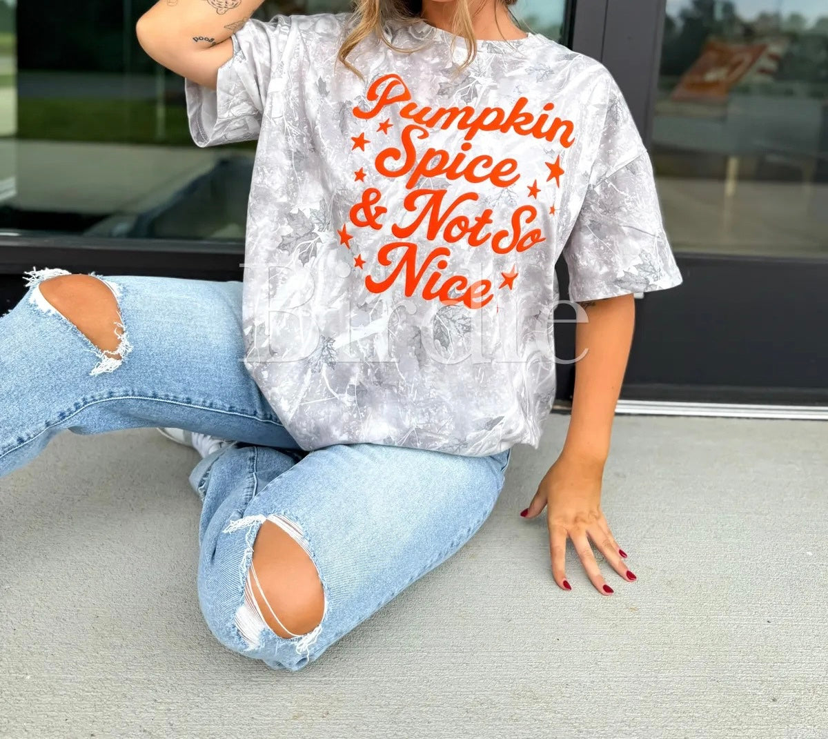 Camo Pumpkin Spice Not So Nice Tee