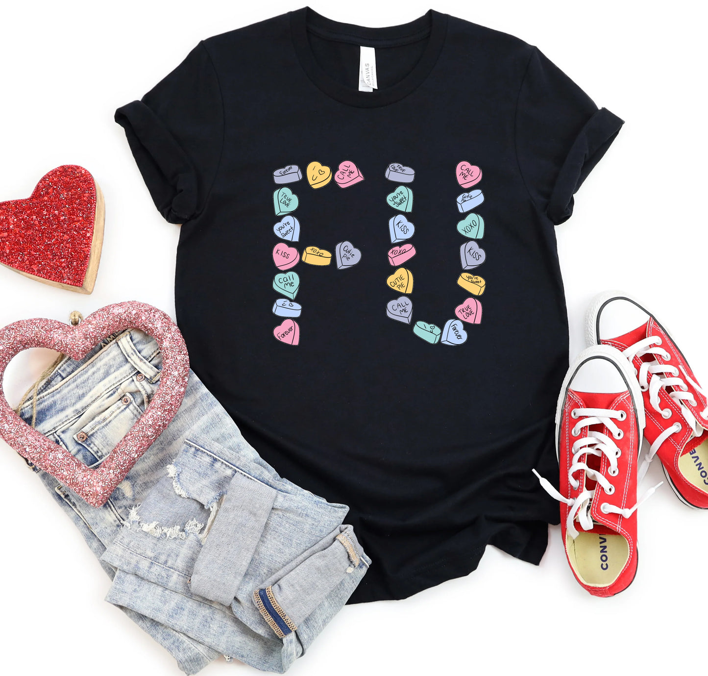 F U Candy Hearts Tee/Sweatshirt