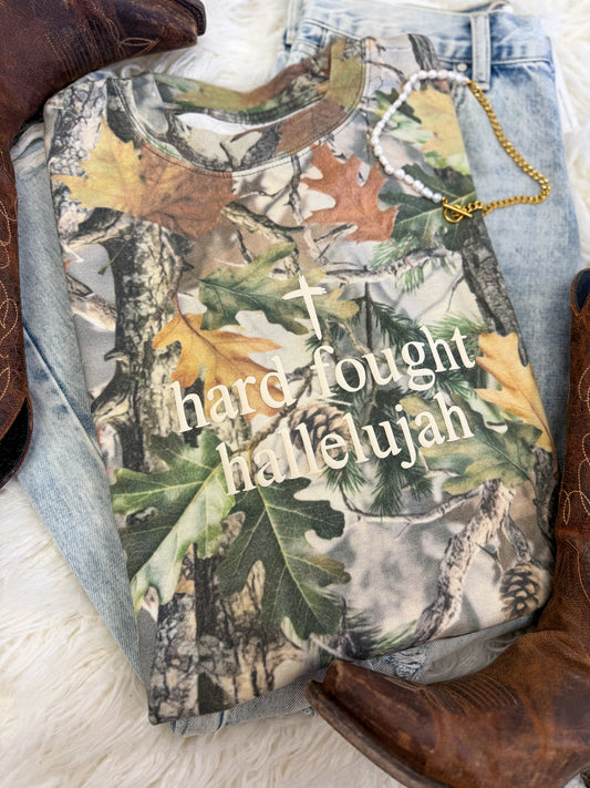 Hard Fought Hallelujah Camo Tee