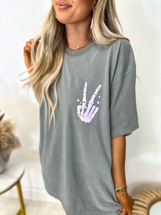 Skeleton Peace Sign Tee - Limited Edition