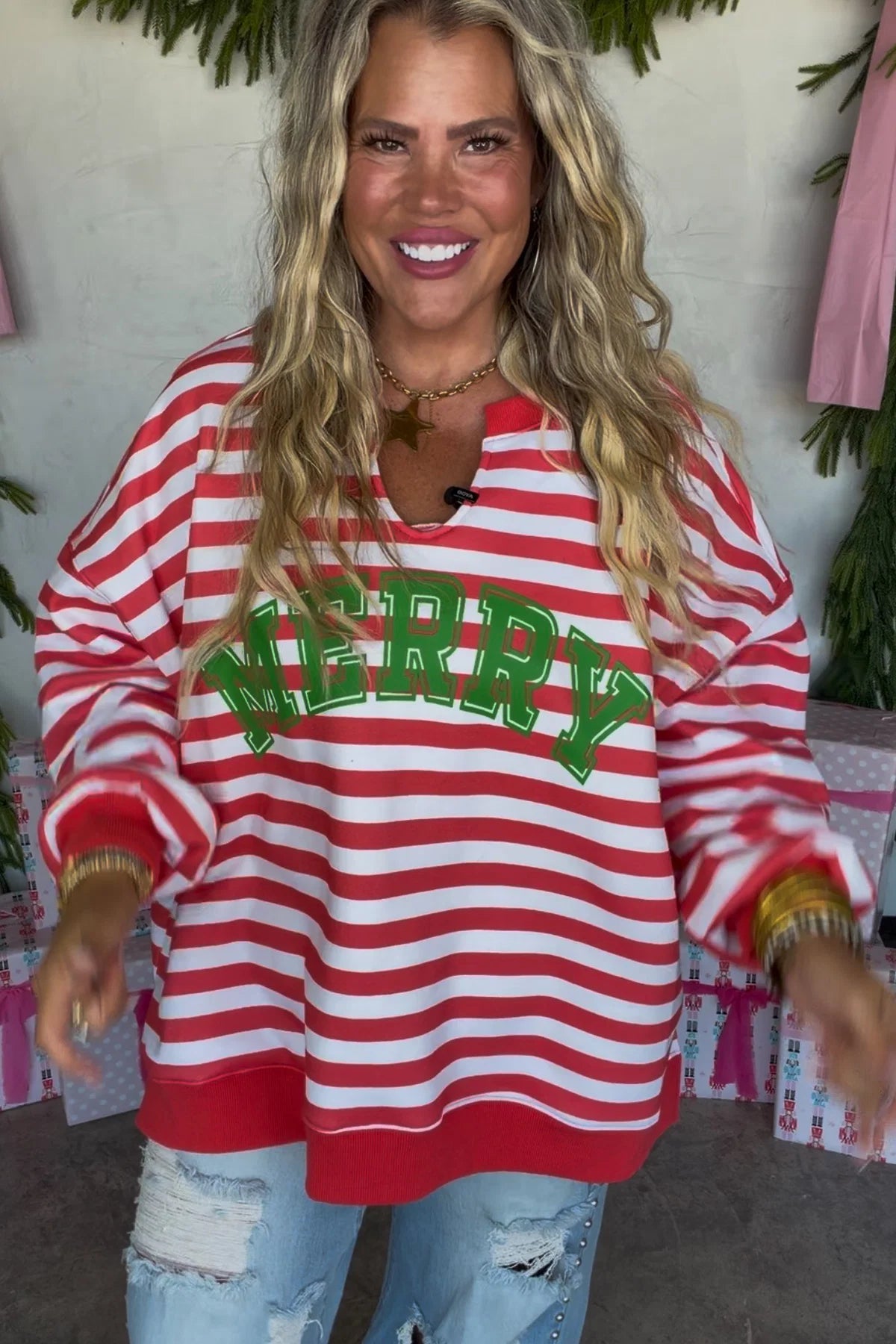 Jolly & Merry Oversized Pullover
