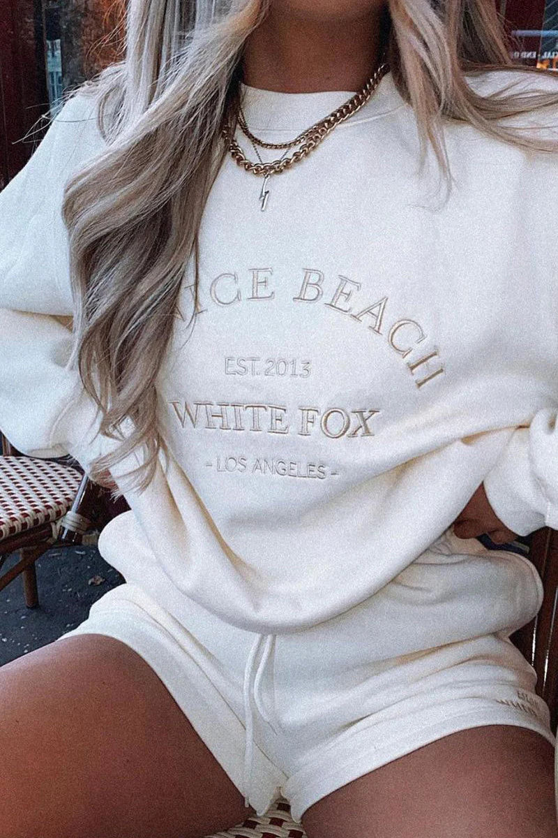 Venice Beach Ivory Crewneck