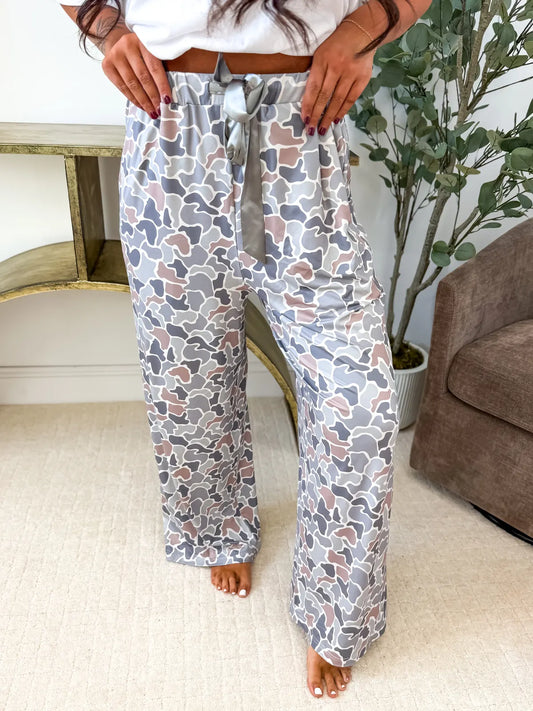 PREORDER Sage Green Duck Camo Stretchy Lounge Pants