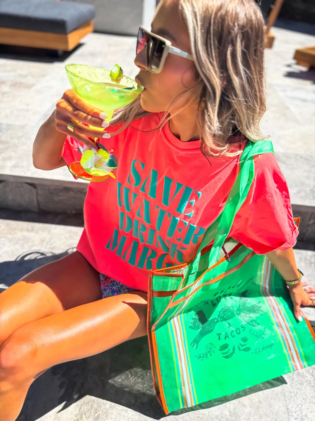 Save Water Drink Margs Watermelon Tee