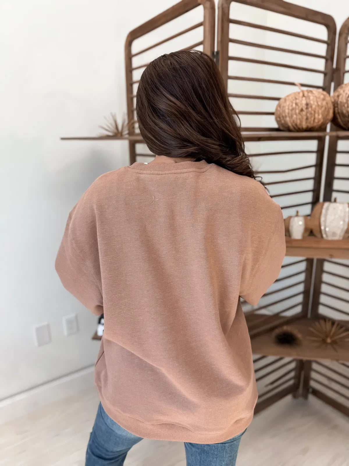 Smiley Camo Cinnamon Swirl Sweatshirt