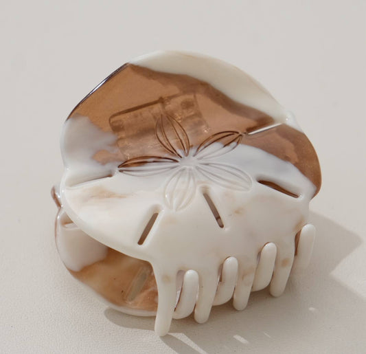 Calacatta Sand Dollar Claw Clip